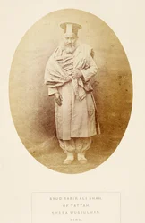 Syud Sabir Ali Shah, de Tattah, Sheea Musulmán, Sind, de The People of India, por J. Forbes Watson, publicado en 1868